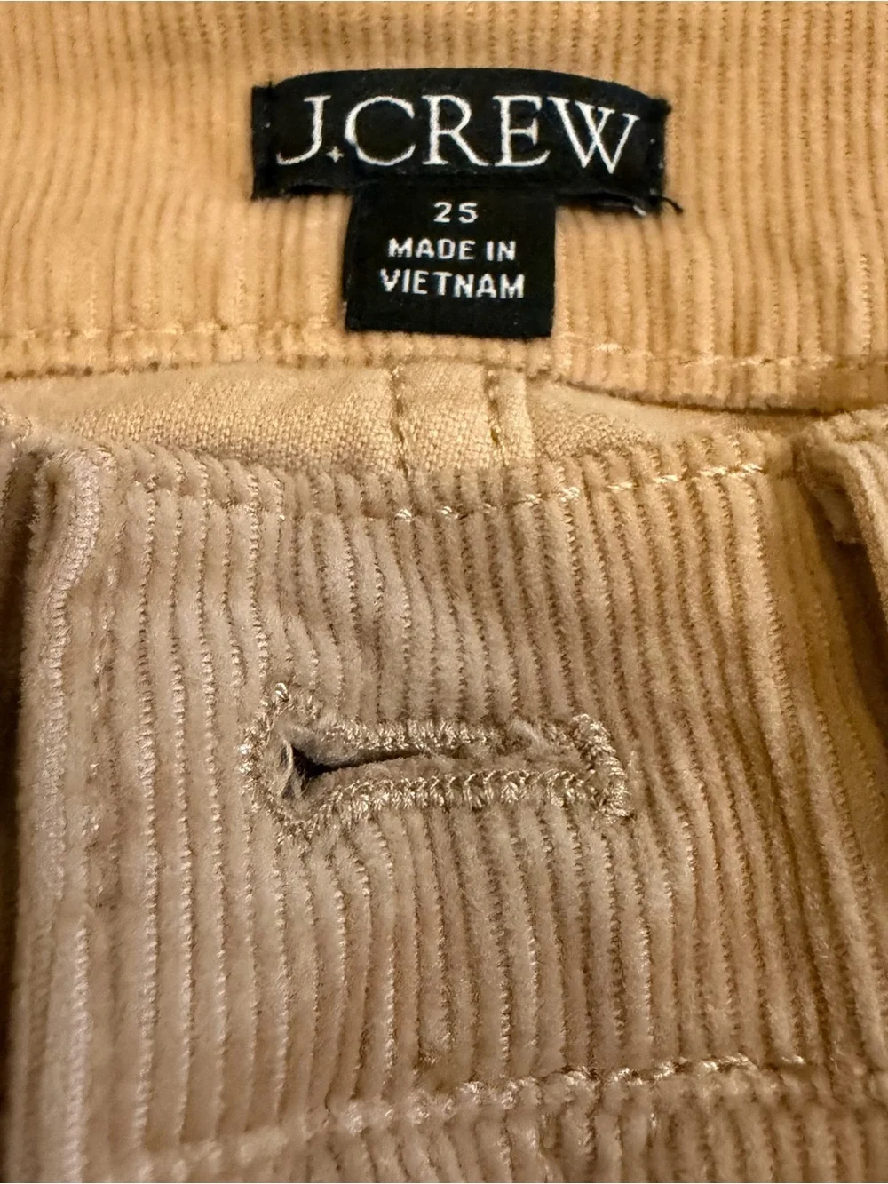 J. Crew Women's Straight-Leg Corduroy Pants in Camel size 25
